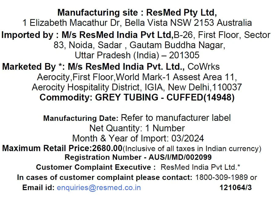Grey Tubing - Cuffed, STD tubing