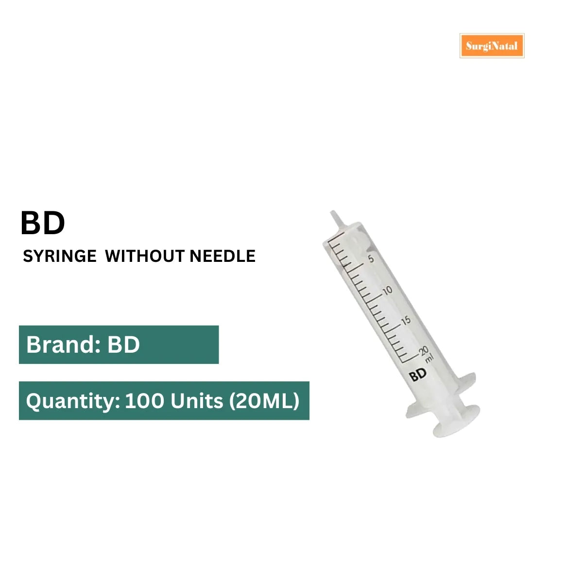BD Discardit Syringe 20ml without Needle | SurgiNatal