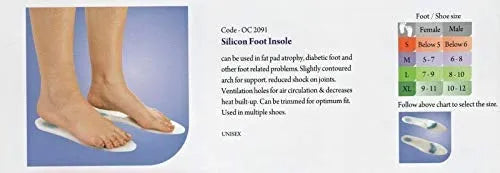 Flamingo Silicon Foot Insole Large