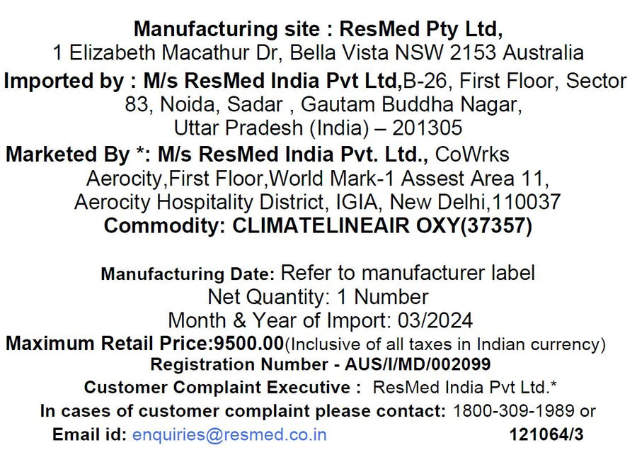 ResMed ClimateLine™ Air Oxy Heated Tubing