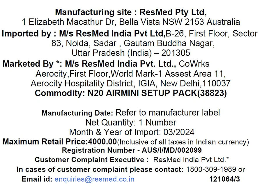 ResMed N20 Mask + AirMini™ Setup Pack