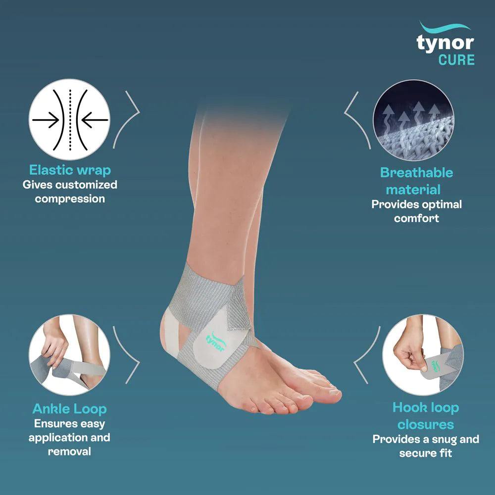 Tynor Ankle Wrap Sleek Elastic ( D-57)