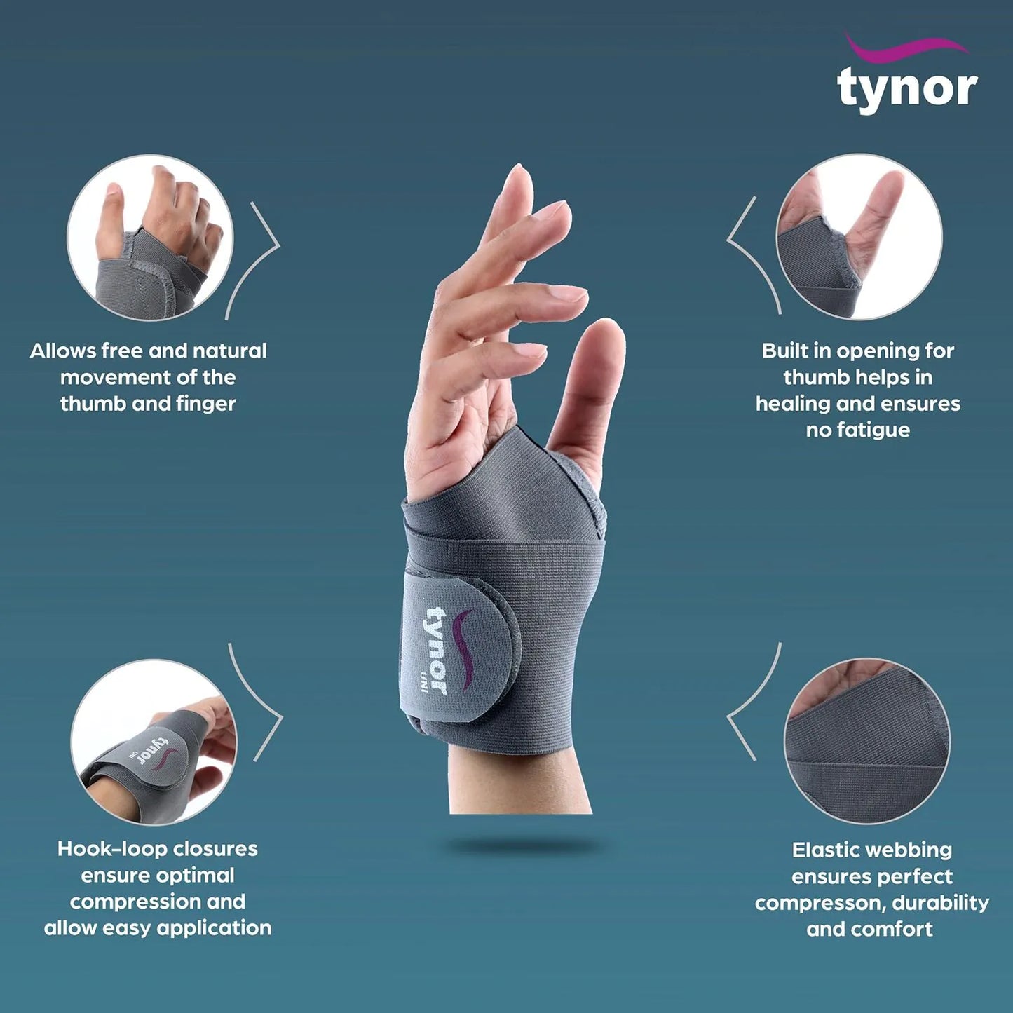 Tynor Wrist Brace with Thumb Neo ( J-03)