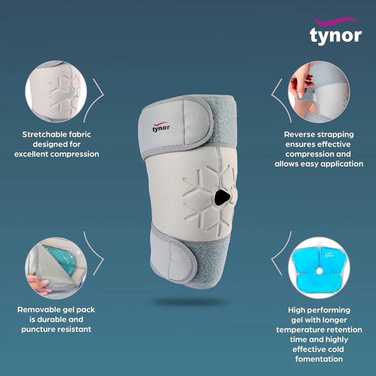 Tynor Cool Pack Knee Wrap ( I-02 )