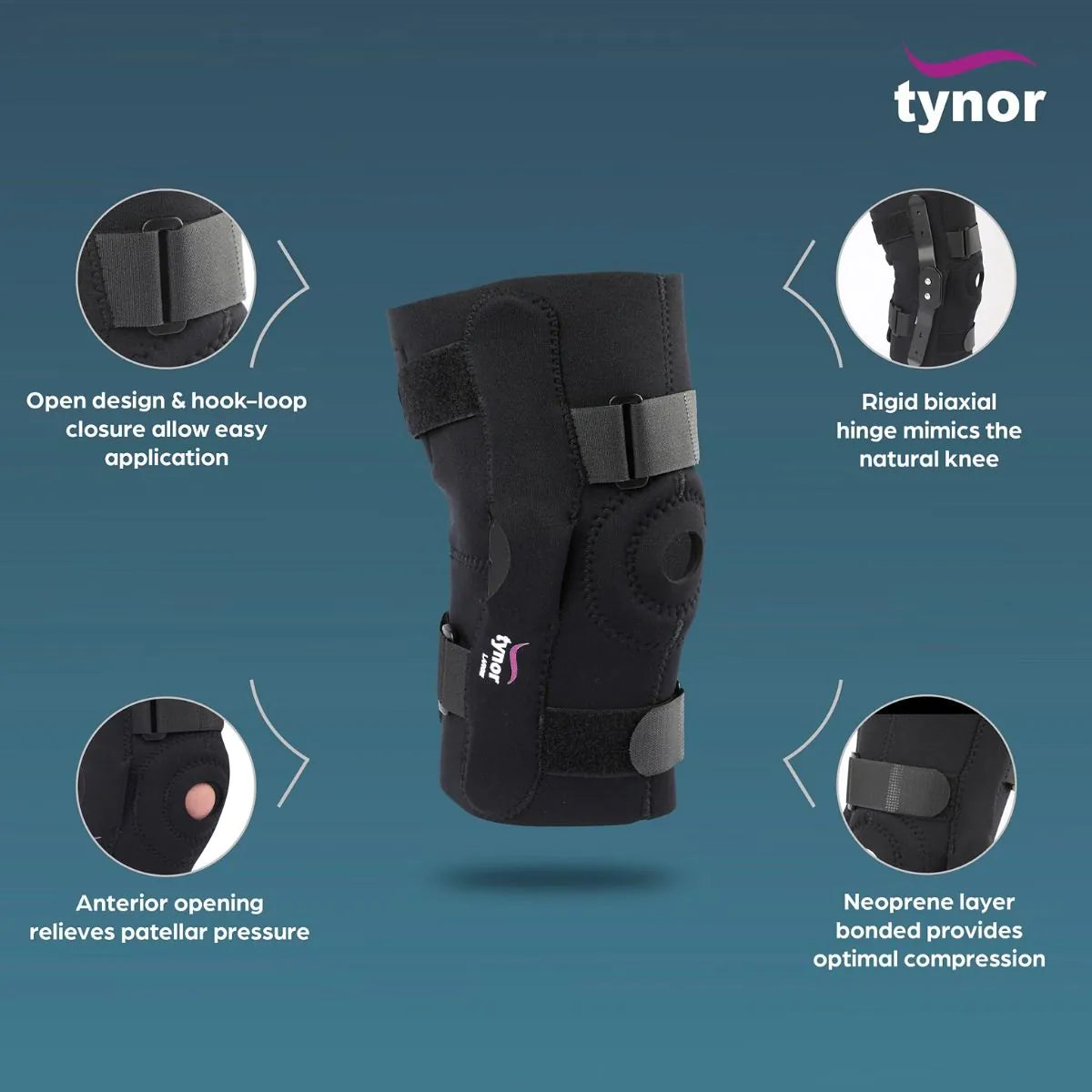 Tynor Knee Wrap Hinged Neo ( J-15 )