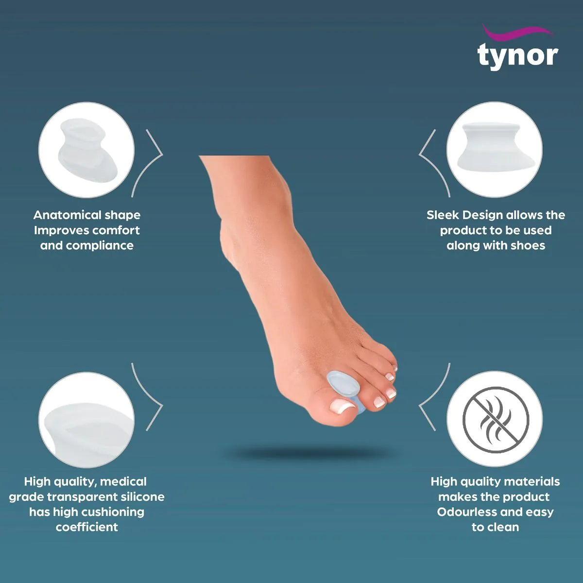 Tynor Toe Separator Silicone Pair ( K 04 )