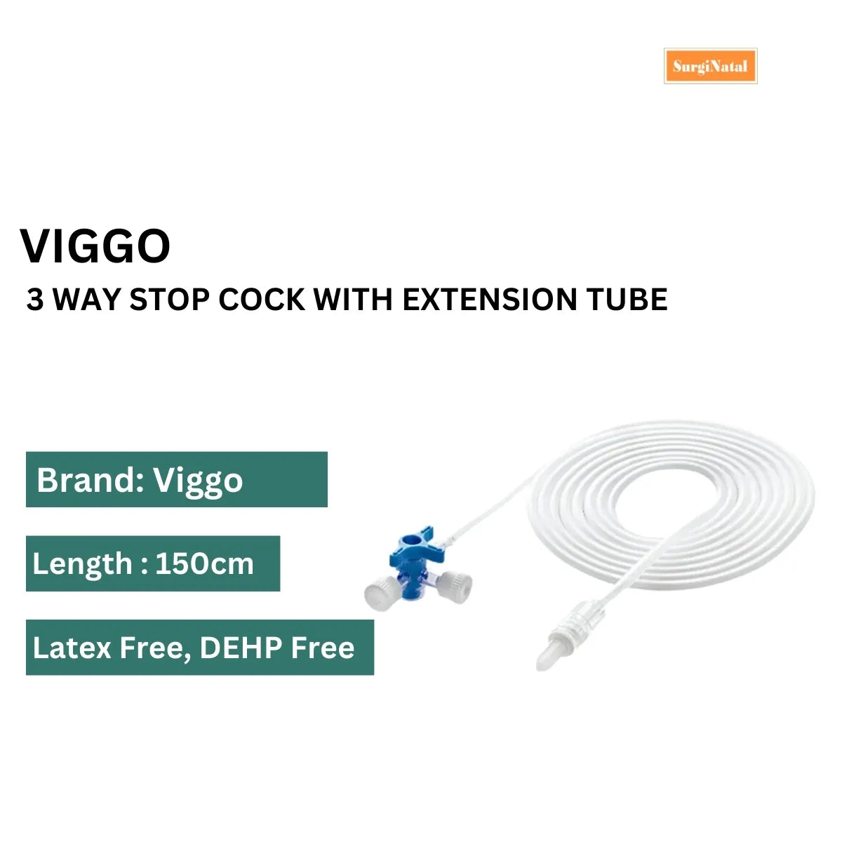 Viggo 3 Way Stop Cock With Extension Tube 150 CM | Shop Online