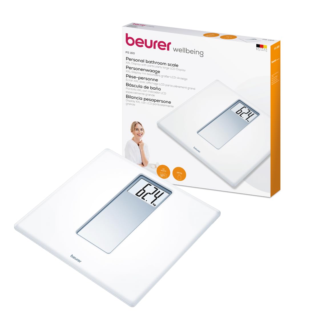 Beurer PS 160 Digital Bathroom Scale (White)