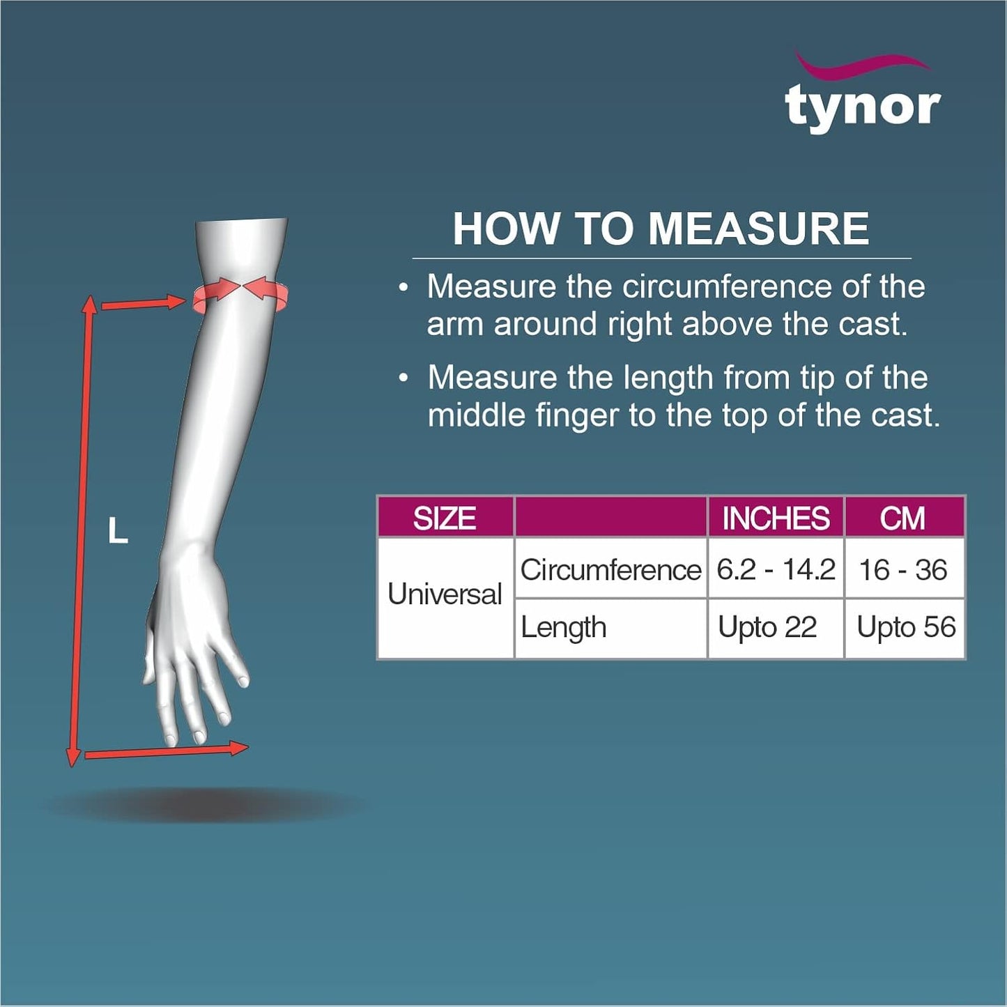 Tynor Cast Cover Arm Universal ( C-19 )