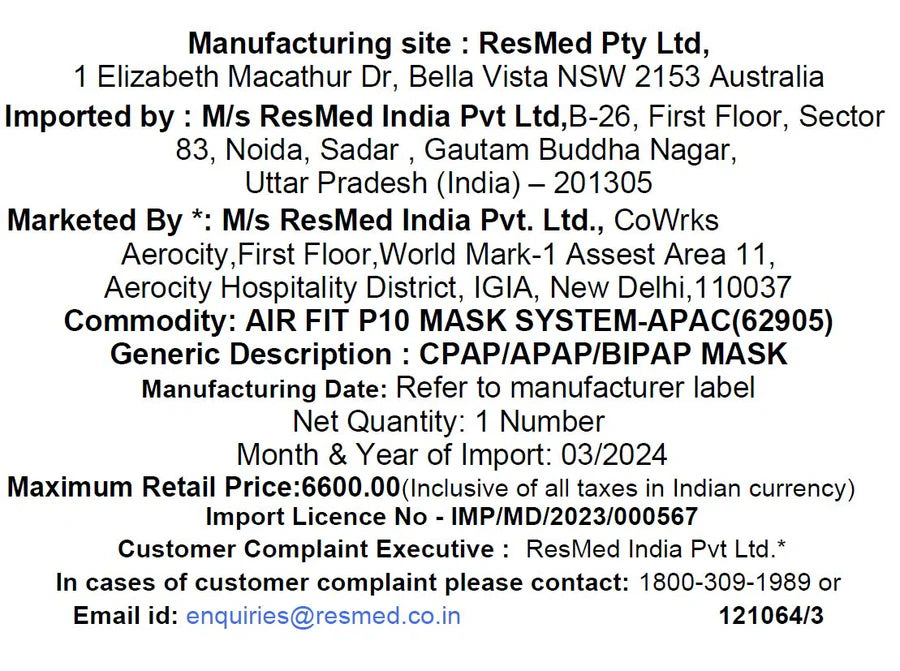 ResMed AirFit™ P10 Nasal Pillow Mask