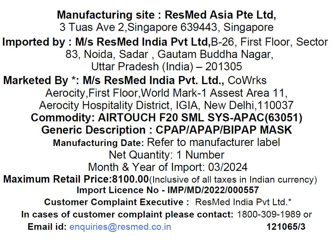 ResMed AirTouch™ F20 Full Face Mask