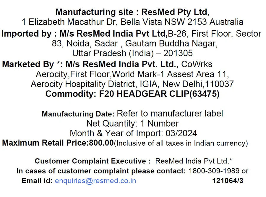 ResMed FF Mask Magnet Clips (2PK)