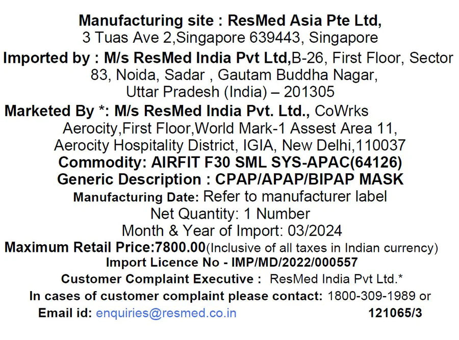 ResMed AirFit™ F30 Full Face Mask