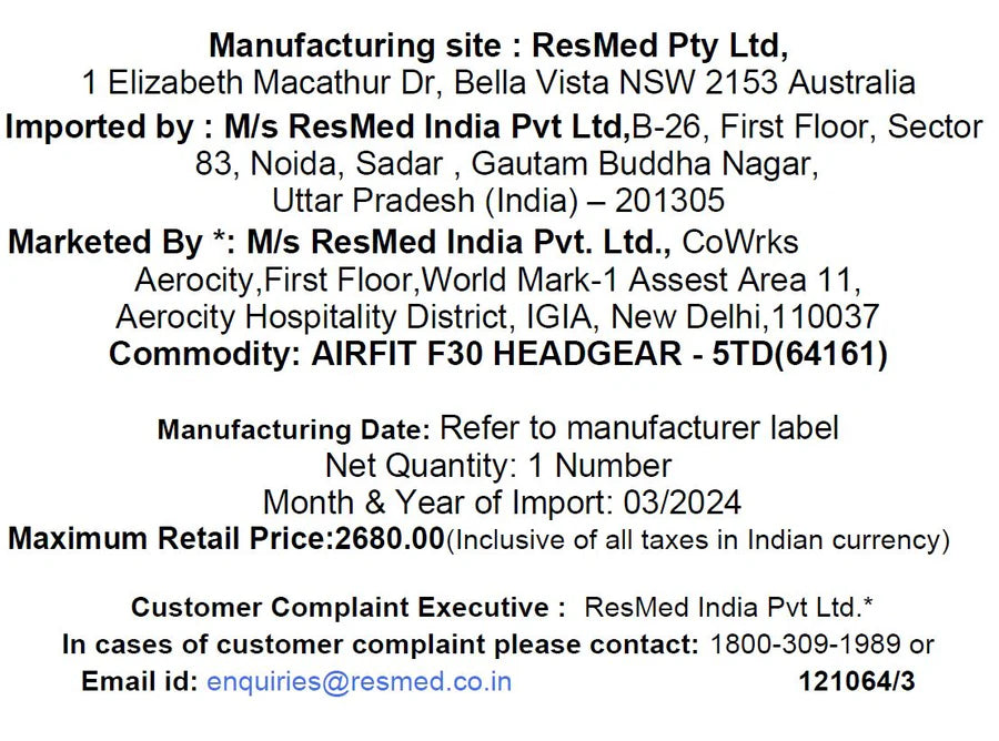 ResMed AirFit™ F30 Headgear