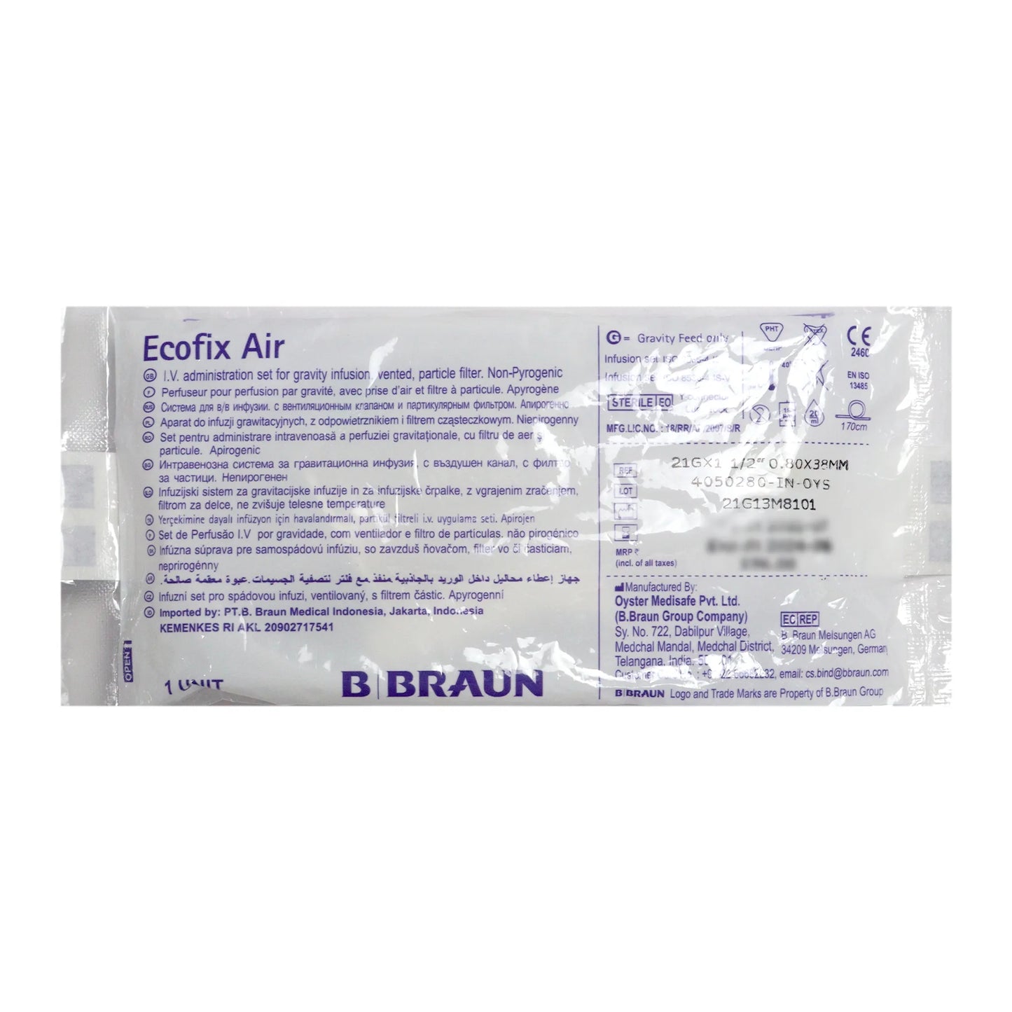 Buy B Braun Ecofix Air Vented IV Infusion Set | Shop Online