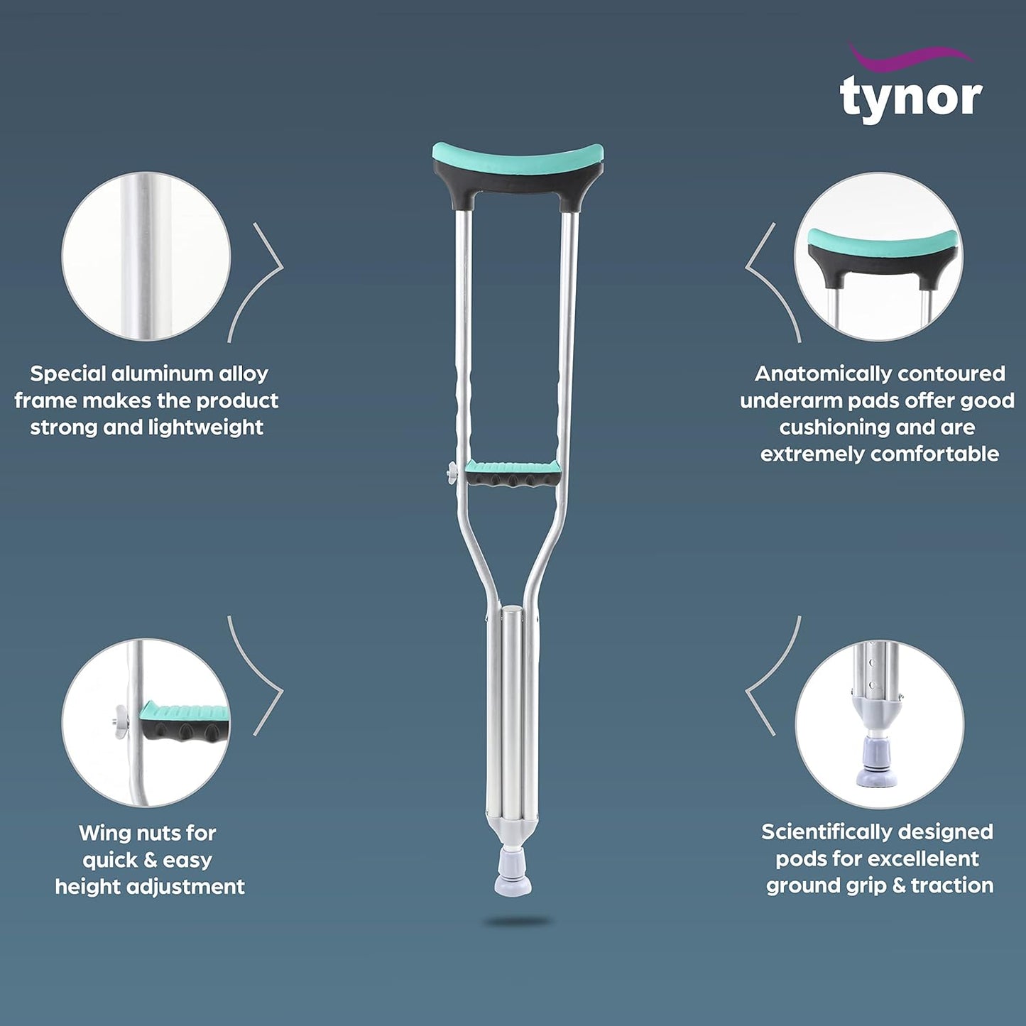 Tynor Axillary Crutch Pair ( L-21 )