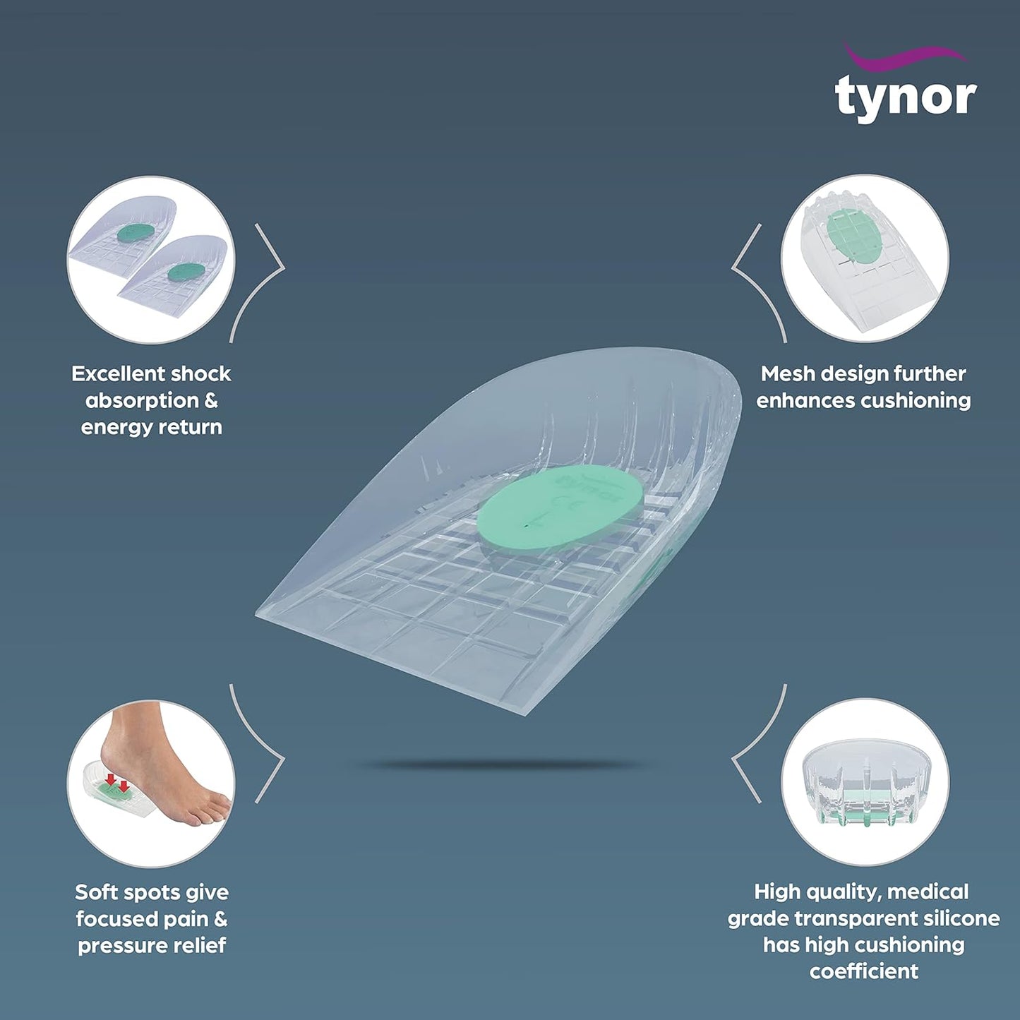 Tynor Heel Cushion Silicone Pair ( K 02 )