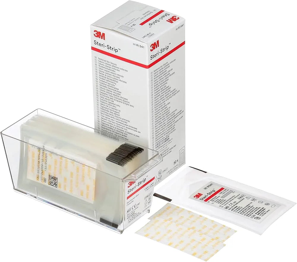 3M Steri-Strip Reinforced Adhesive Skin Closures R1541, 1/4 in x 3 in (6 mm x 75 mm), 3 strips/envelope