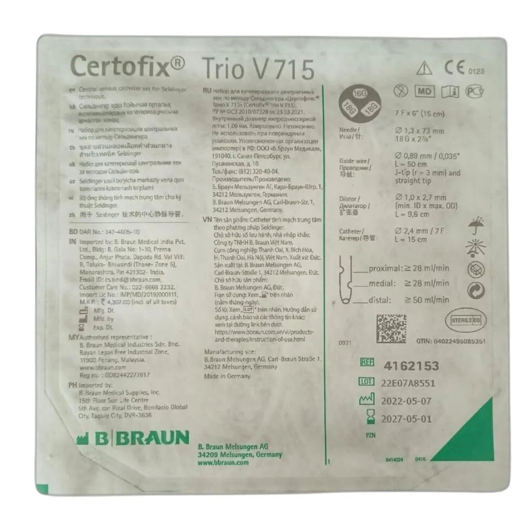 Buy Certofix Trio Central Venjson Catheter Kit | B Braun