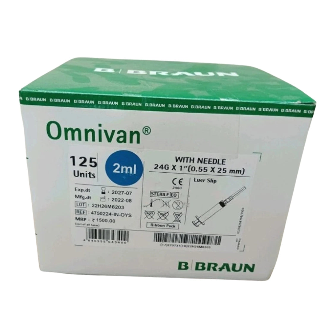 Buy Omnivan 2ml Syringe with Needle - 125 Pack | B Braun