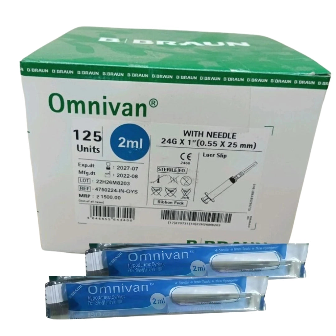 Buy Omnivan 2ml Syringe with Needle - 125 Pack | B Braun