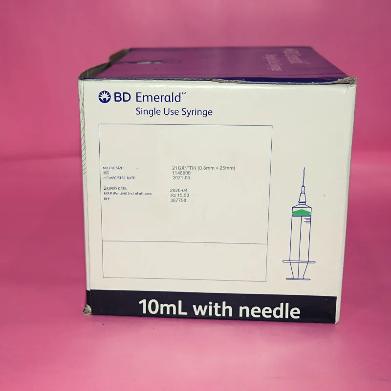 BD Syringe 10ml 21G, 50 Pcs