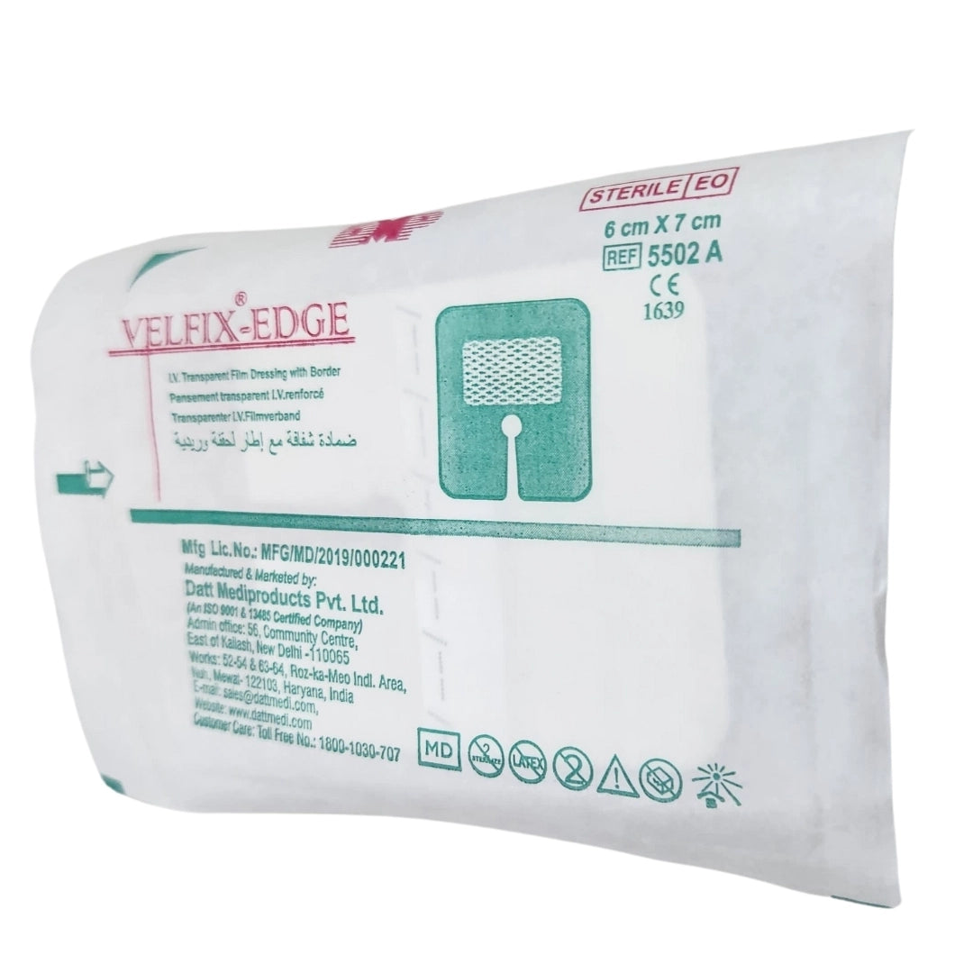 Datt Velfix-EDGE 6cm*7cm – High-Quality Self-Adhesive Dressing -Cannula Fixer for Pediatric – Buy Now at Lowest Price