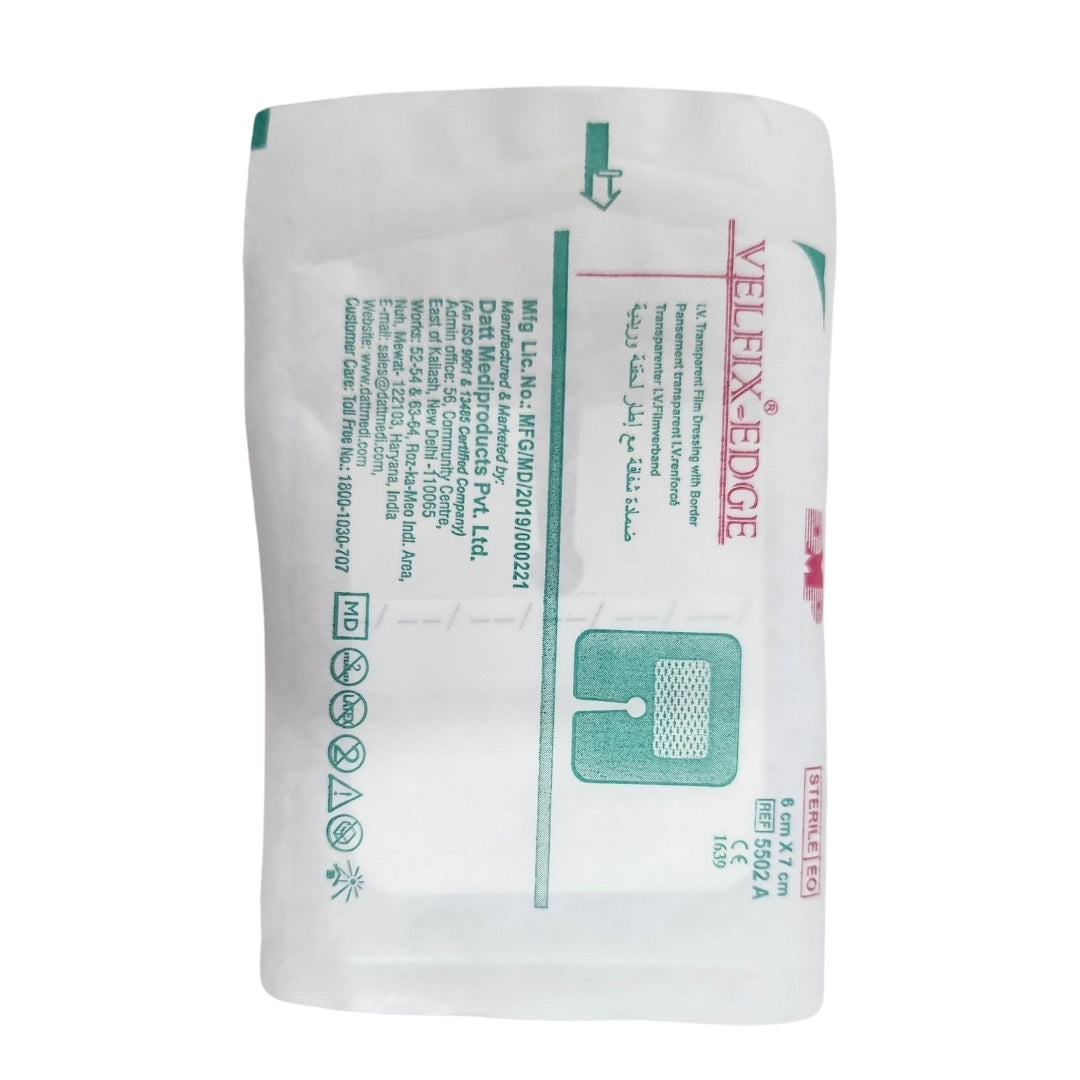 Datt Velfix-EDGE 6cm*7cm – High-Quality Self-Adhesive Dressing -Cannula Fixer for Pediatric – Buy Now at Lowest Price