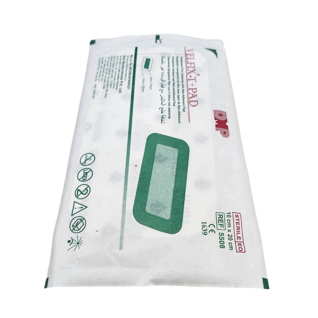 Datt Velfix-T+Pad 10cm x 20cm Adhesive Dressing Pad for Wound Care