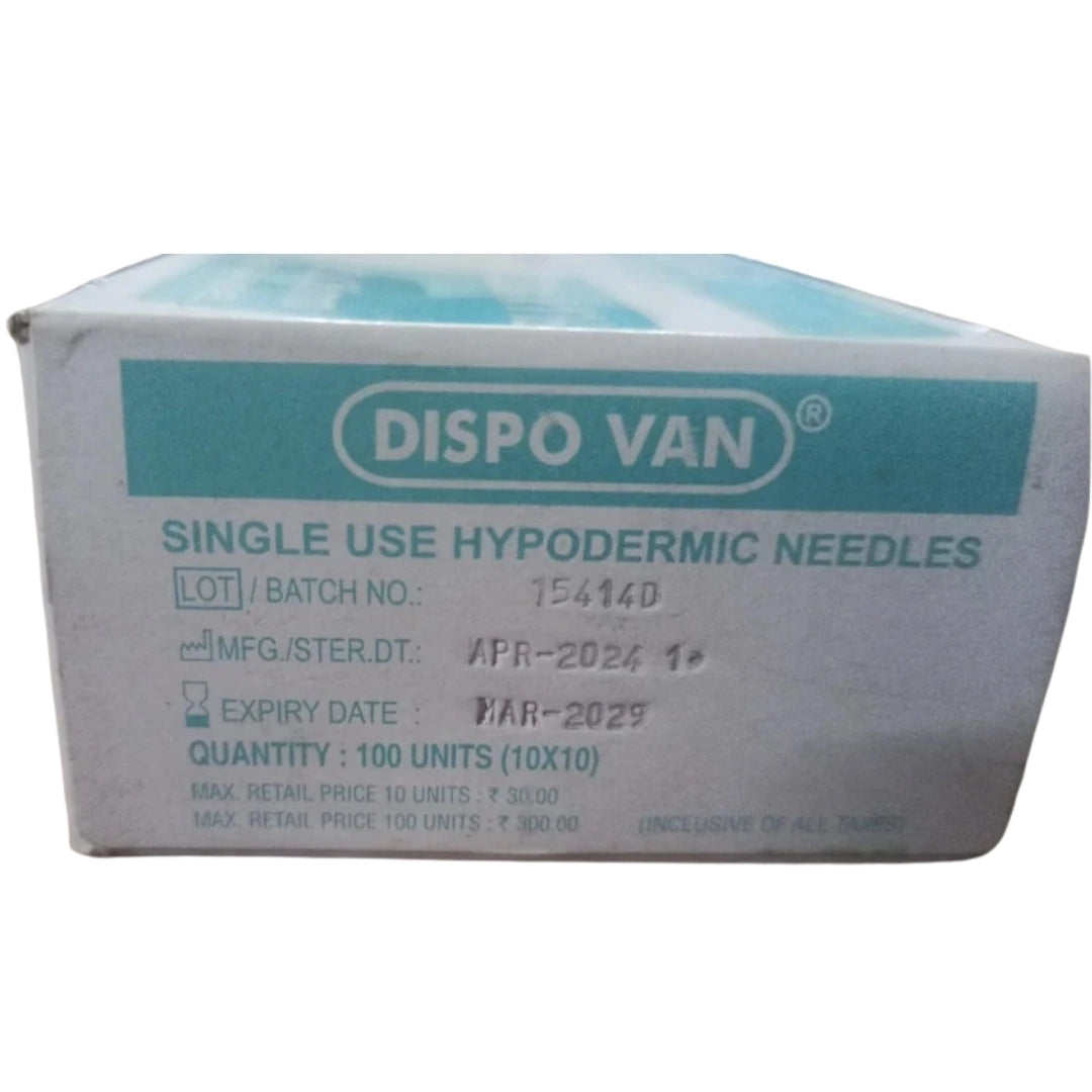 Dispo Van Hypodermic Needle - 23G*1.5 inch - 100 Units Pack