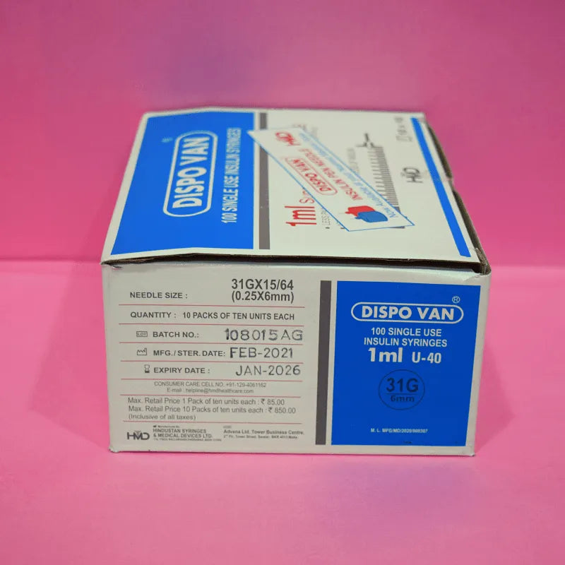 Buy Syringes 1ml (40 Units) for Your Medical Needs