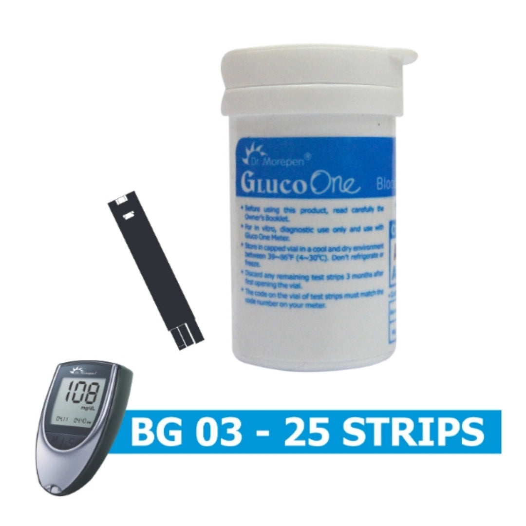 Buy Glucometer Strips 25 Test Strips Online | Dr. Morepen