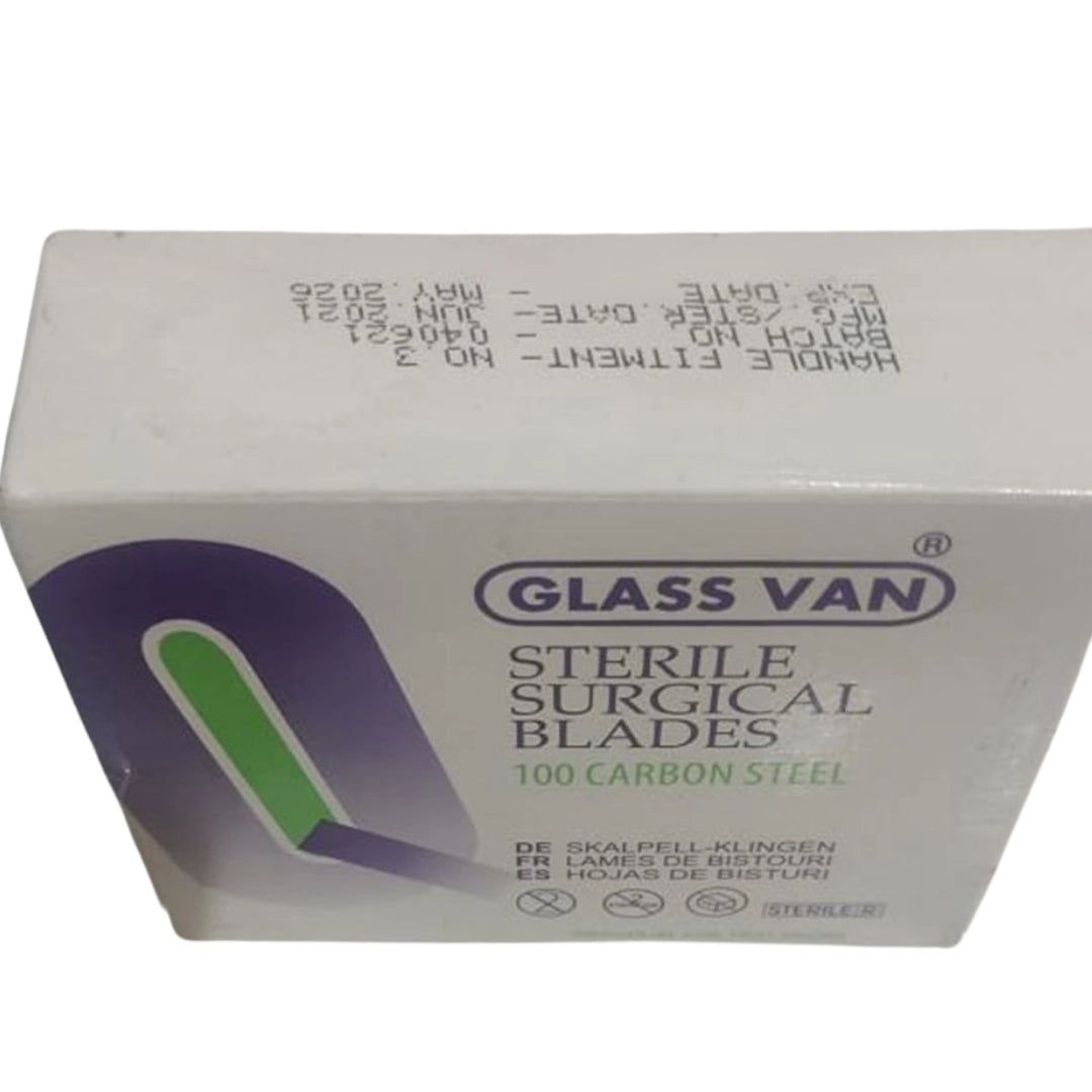 Glassvan Sterile Surgical Blades 11 No - 100 Blade Box