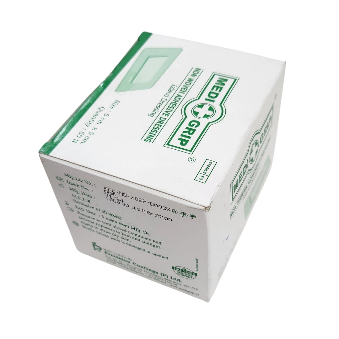 Buy Non-woven Adhesive Island Dressing 5CM x 5CM Online