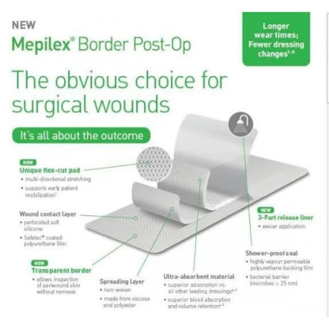Mepilex Border Post Op Dressing (6cm x 8cm)