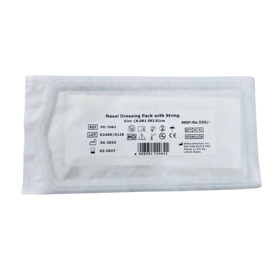 Nasal Dressing Pack With String (8CM*1.5CM)