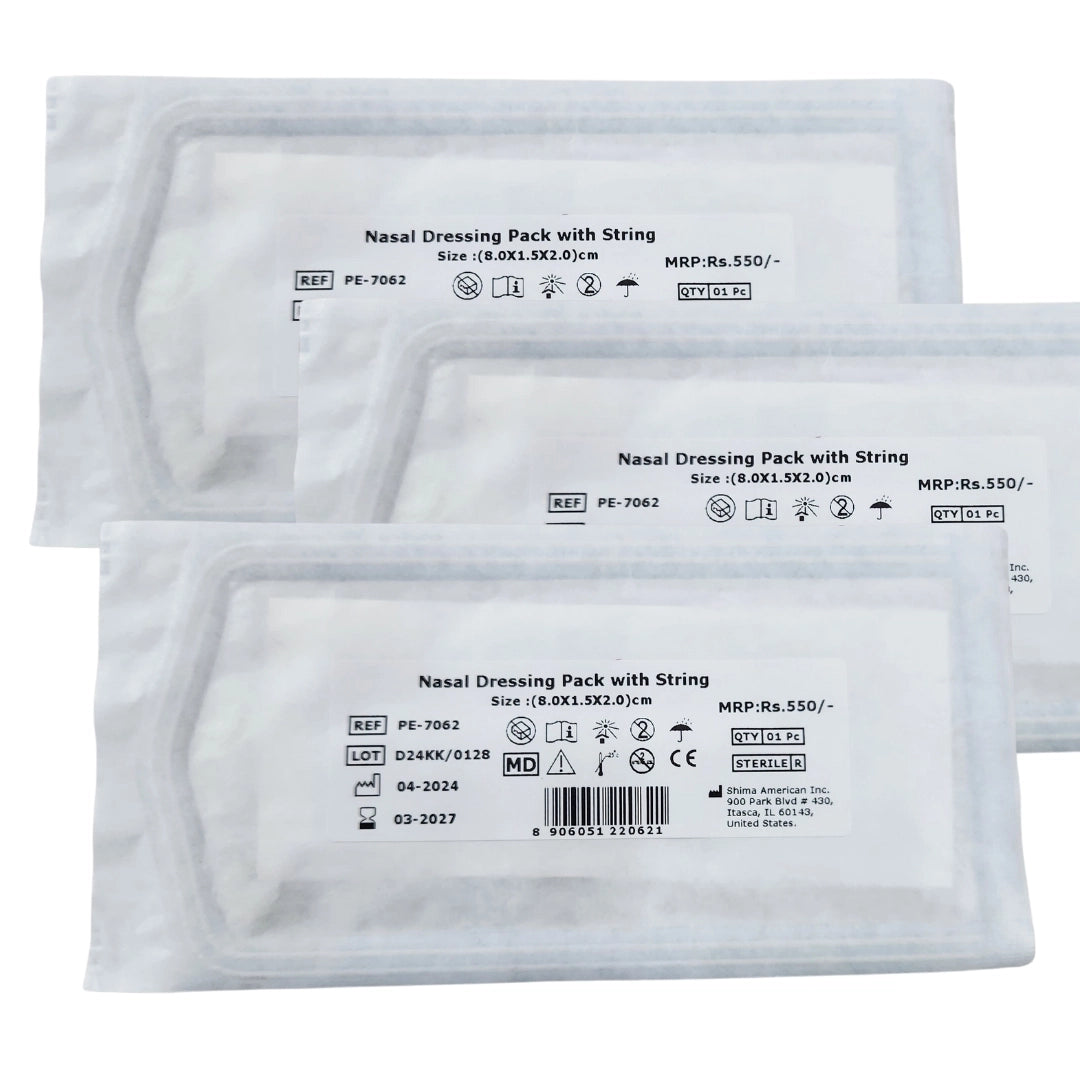 Nasal Dressing Pack With String (8CM*1.5CM)