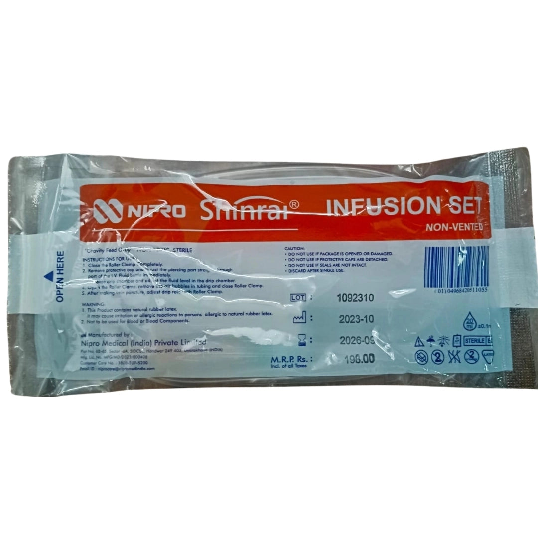 Buy Nipro IV set - Infusion Set Non Vented | Lowest Price