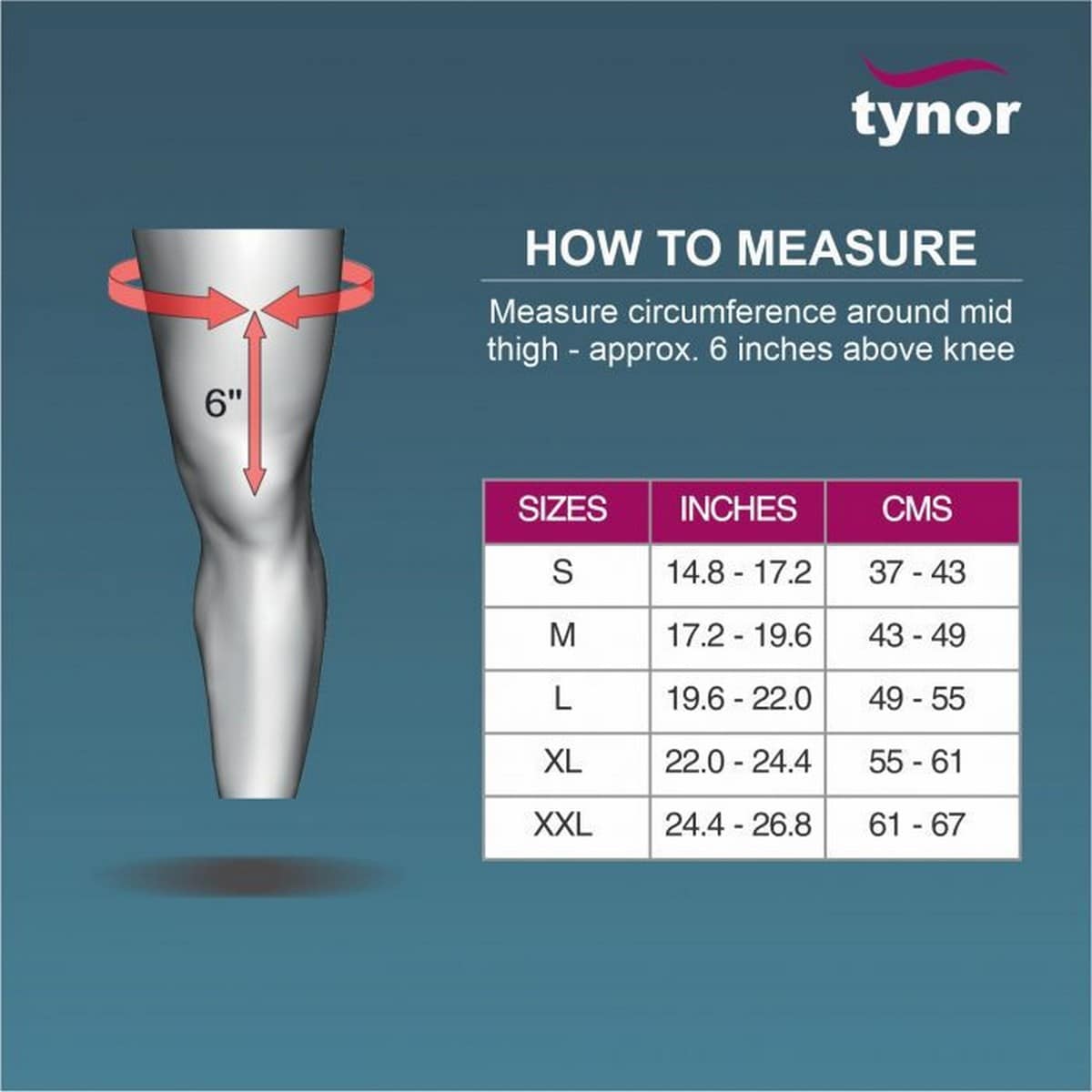 Tynor Neoprene OA Knee Support-left leg ( J-08 )