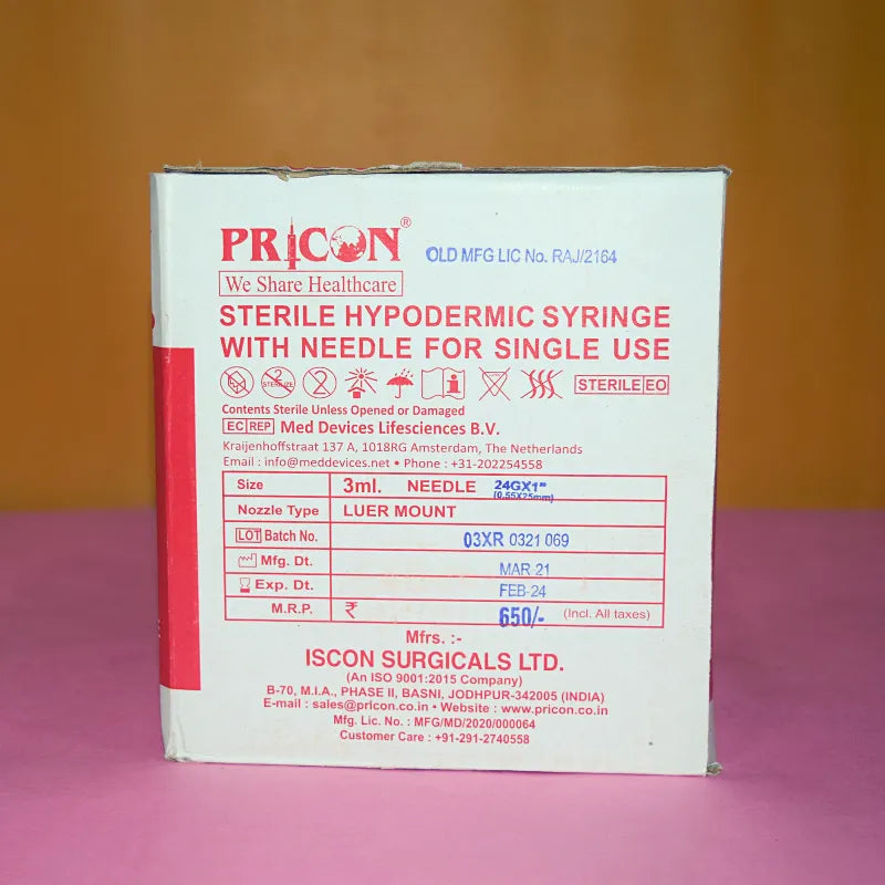 Pricon 3ml (100 pcs)