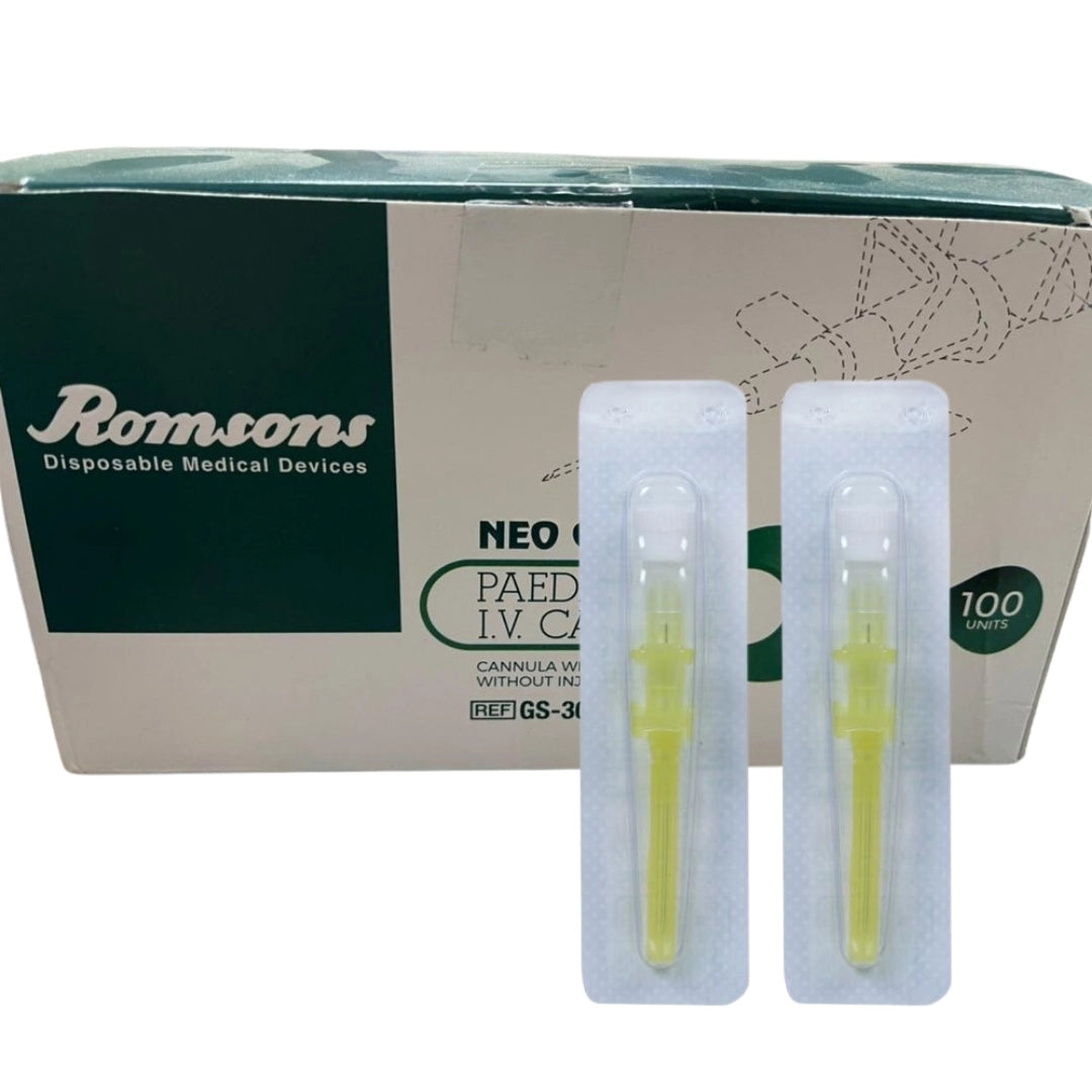 Buy Romsons 24G Neo Cath Paediatric IV Cannula - Best Price