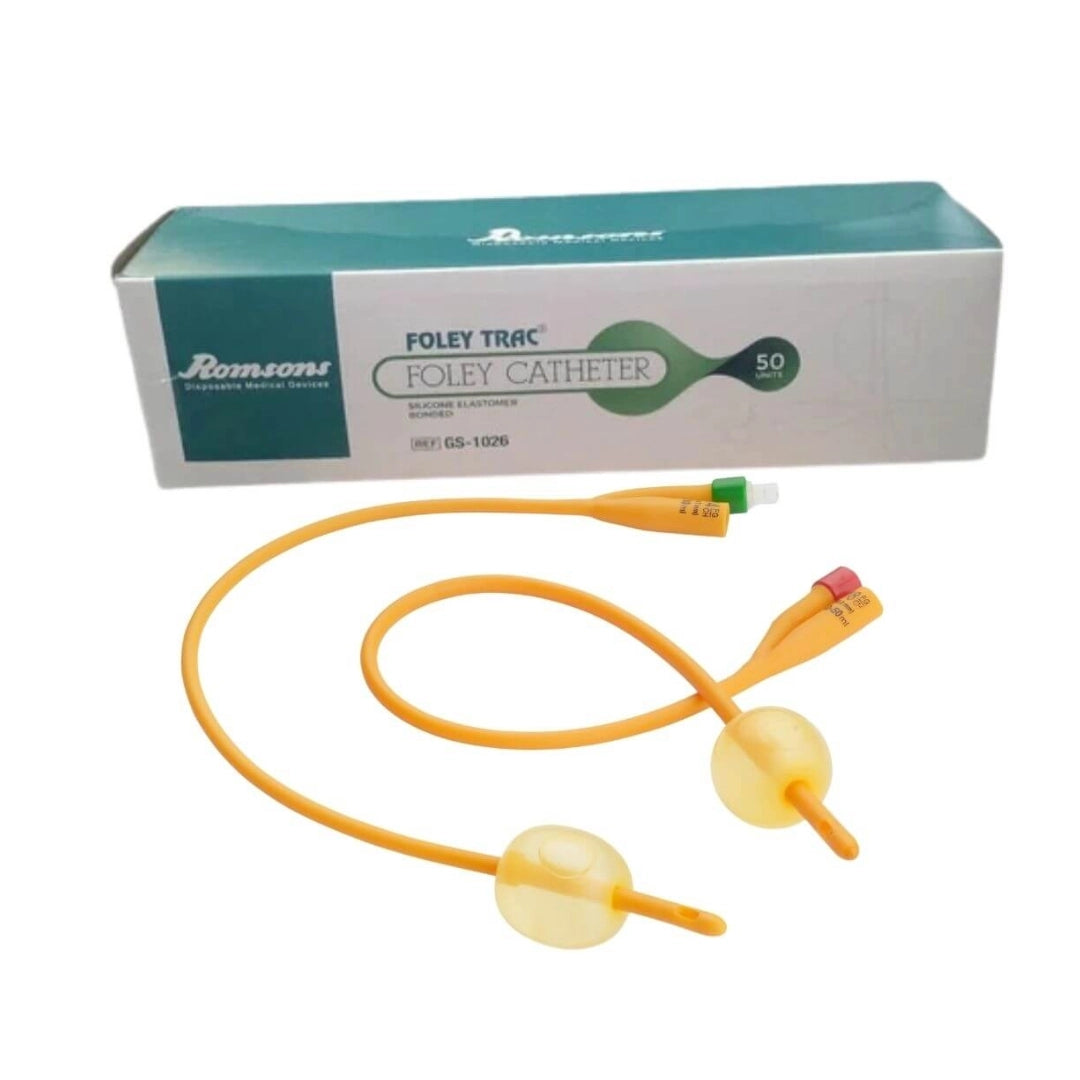 Buy Romsons Foley Trac 2-Way Catheter (GS-1026) Online (Multi Sizes Available)