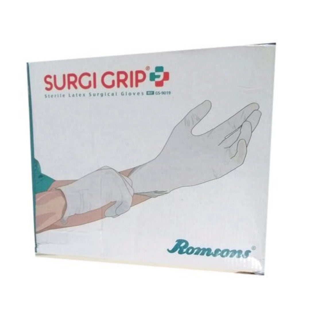 Surgi Grip Sterile Latex Powdered Surgical Gloves (6.5 size)
