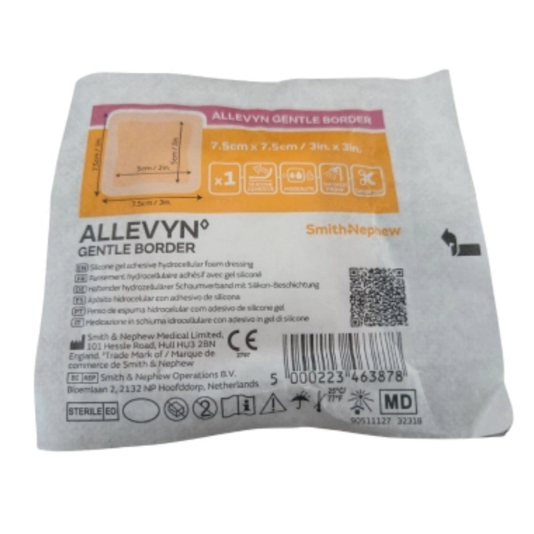 Smith & Nephew Allevyn Gentle Border 7.5cm x 7.5cm Wound Dressing