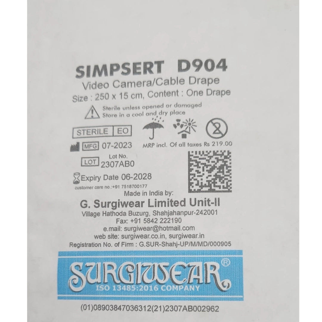 Buy Simpsert Video Camera Cable Drape for Surgical Procedures