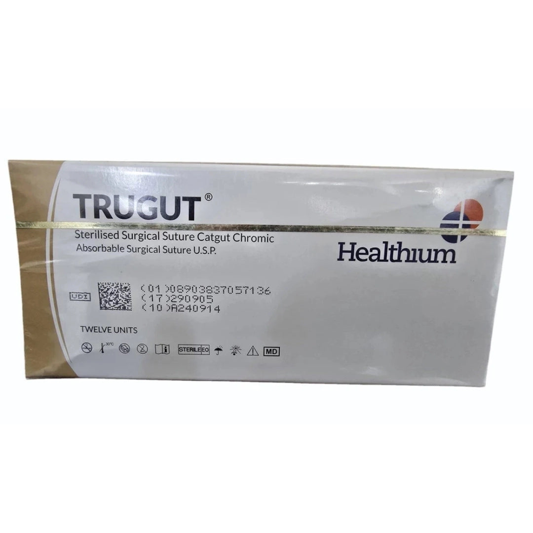 Sutures India Trugut Chromic Catgut USP 2, 1/2 Circle Round Body Mayo - SN 2216