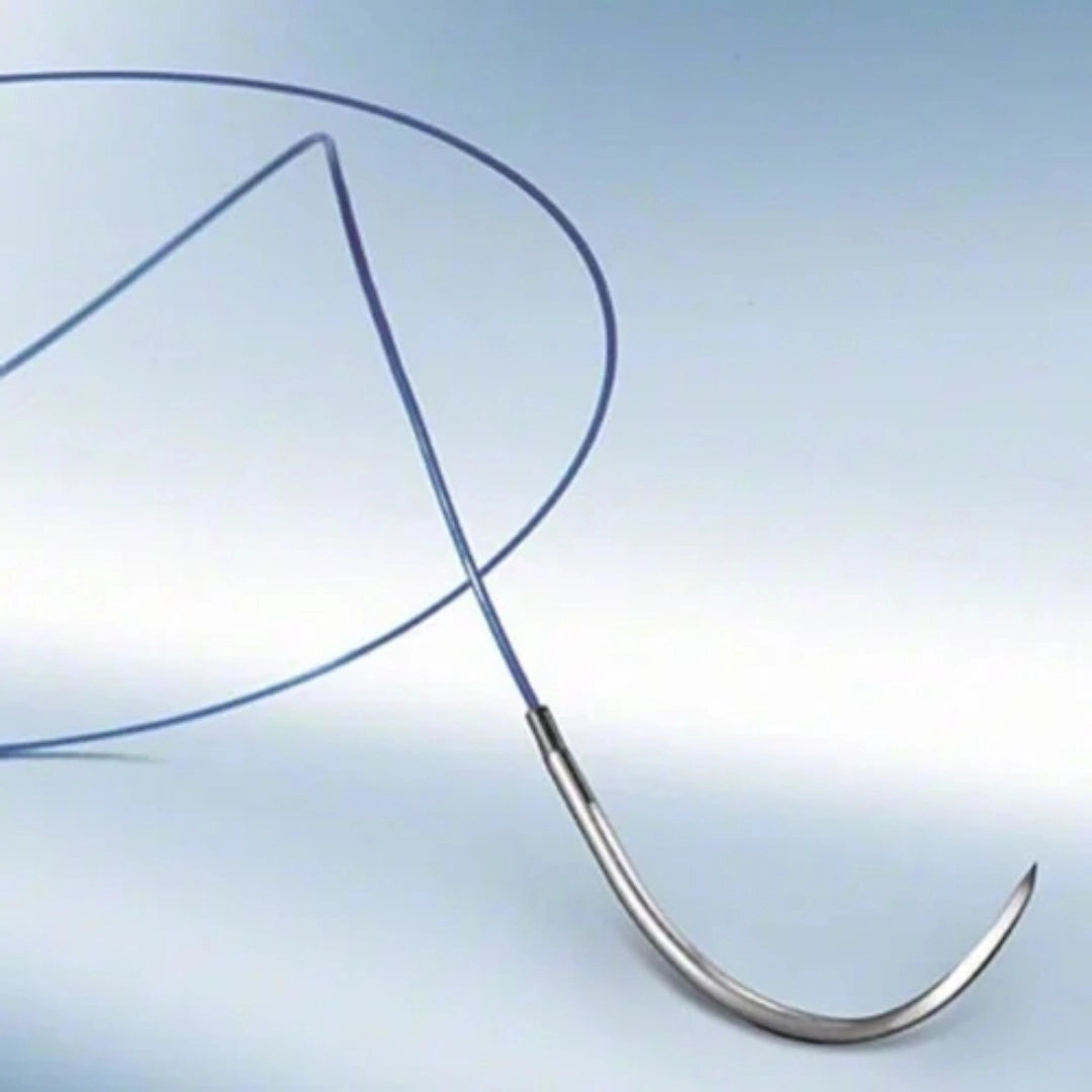 Sutures India Trusynth Polyglactin 910 USP 1, 1/2 Circle Round Body 1/2 Circle Taper Cut - TS 2347DA/180
