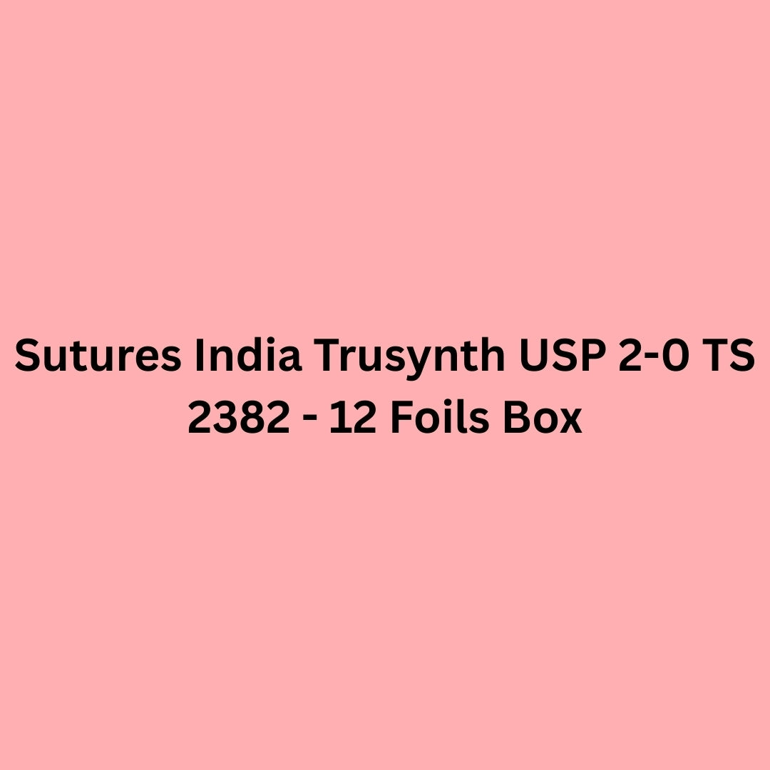 Sutures India Trusynth Polyglactin 910 USP 2-0, 1/2 Circle Reverse Cutting TS 2382
