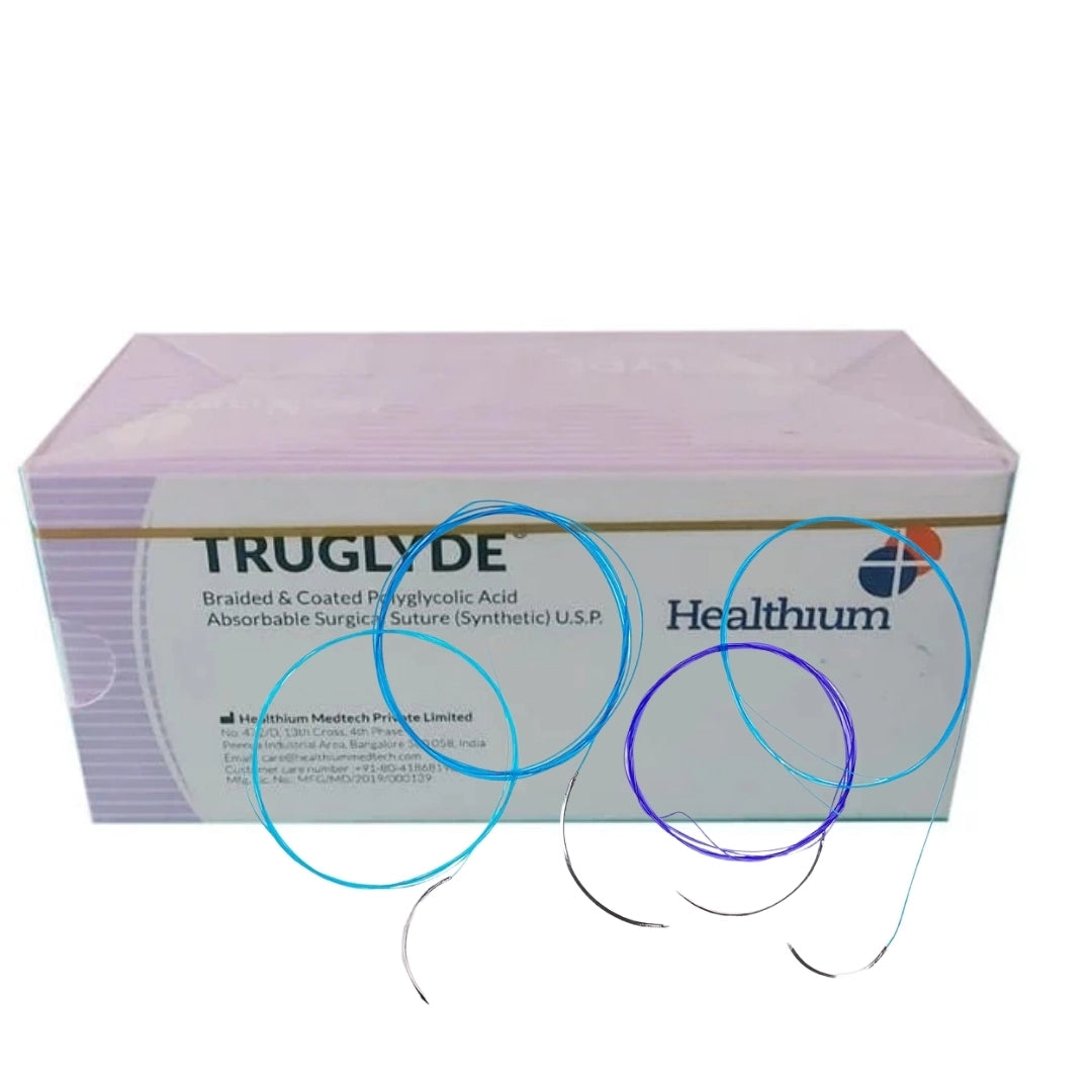 Sutures India Truglyde USP 5-0, 3/8 Circle Reverse Cutting - SN 2493