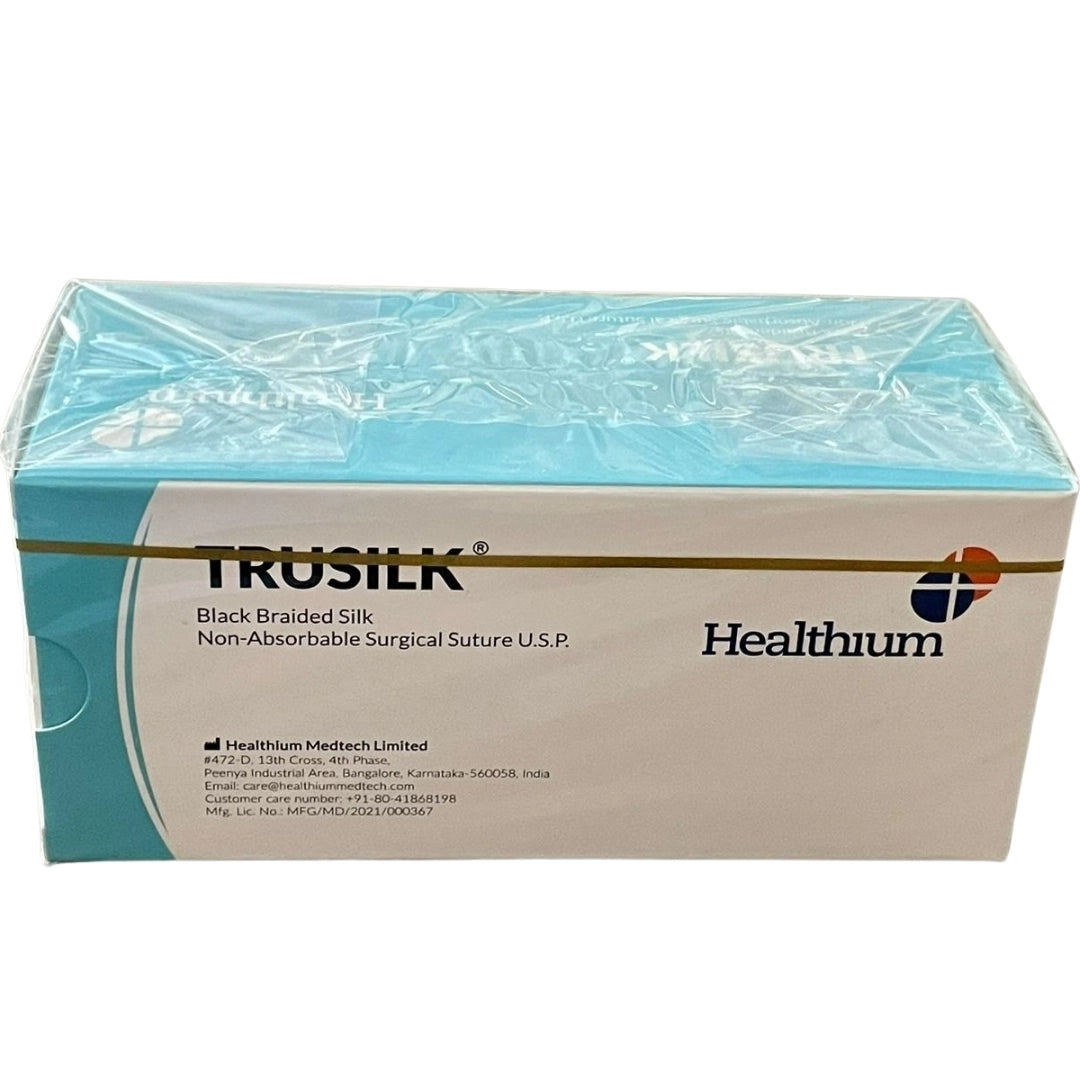 Sutures India Trusilk USP 4-0, 3/8 Circle Cutting SN 5001